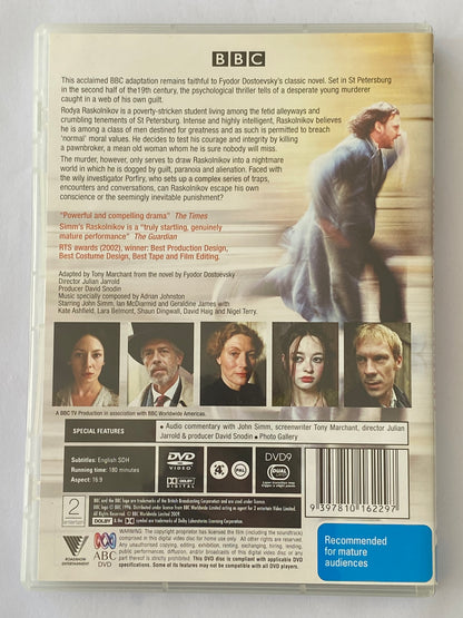 Crime and Punishment DVD BBC Adaptation John Simm PAL 4 VGC