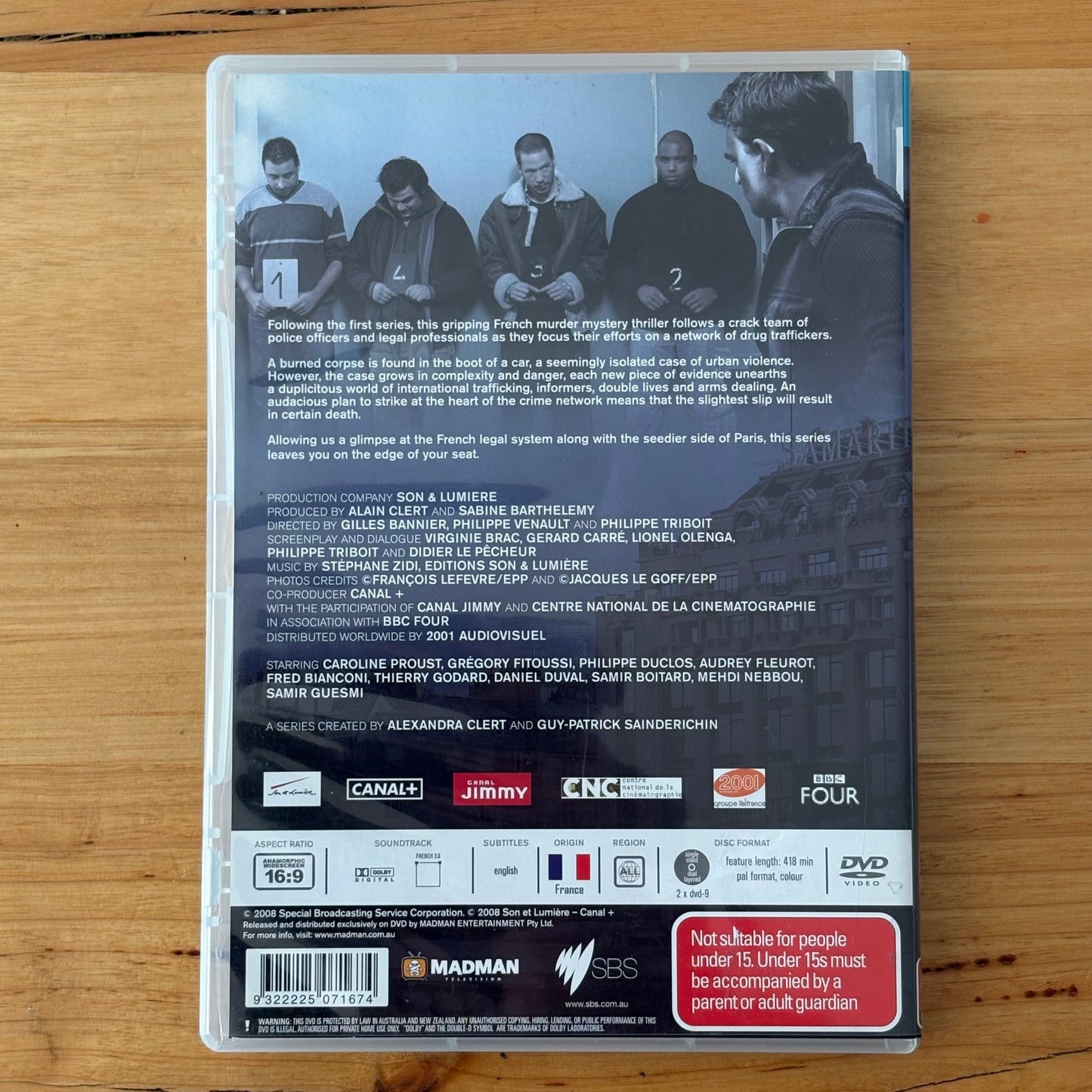 Spiral Series 1-4 DVD French Police Drama 2-Disc Set PAL VGC