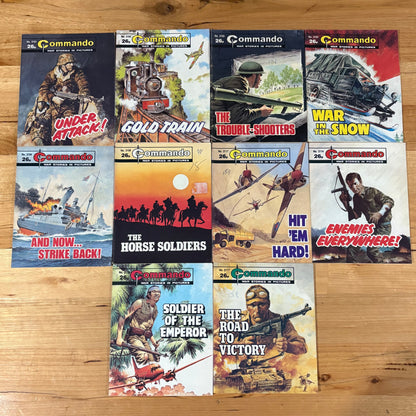 Commando War Comics x 10 Bundle All Published 1987 DC Thomson GD