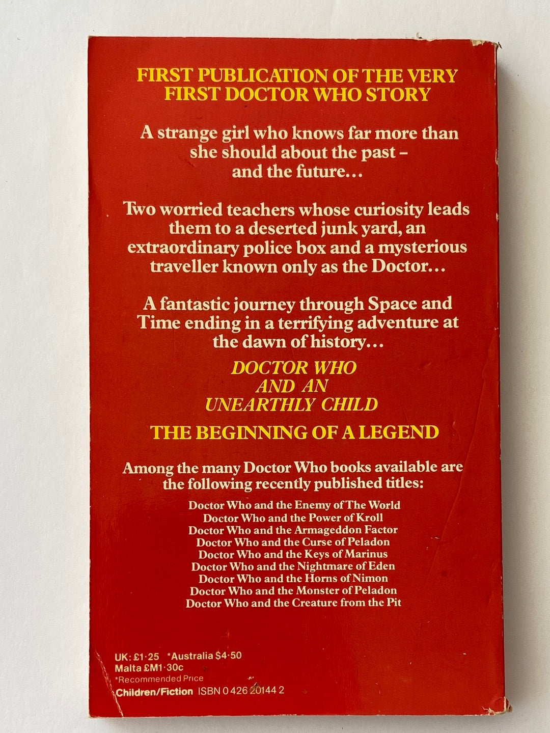 Doctor Who First Doctor 3 Paperbacks Target Books 1980s VGC