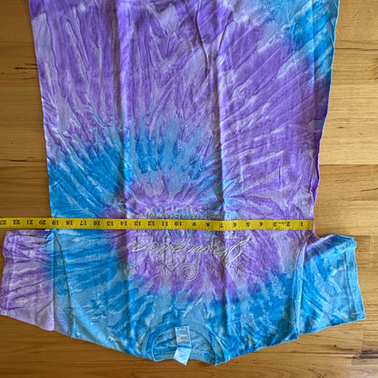 Jamaica No Problem Tie-Dye T-Shirt Blue Purple Short Sleeve Size Medium