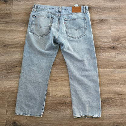 Levis 512 Jeans Straight Leg Size 36L Men's Blue Denim