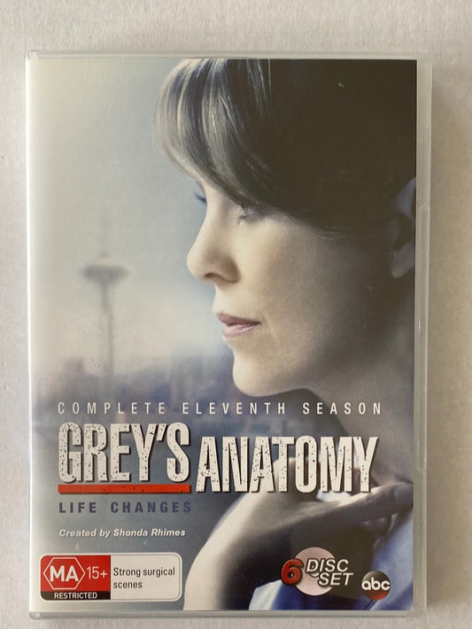 Grey's Anatomy Seasons 11-12 DVD Complete 6-Disc Sets VGC