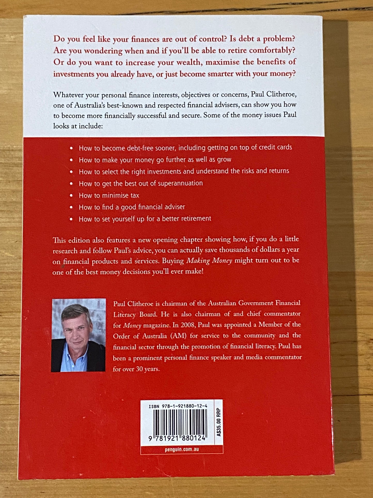 Making Money The Keys To Financial Success by Paul Clitheroe Paperback 2011 GD