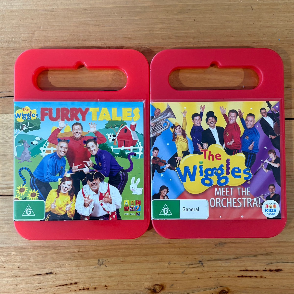 The Wiggles DVDs Meet The Orchestra and Furry Tales PAL 4 VGC