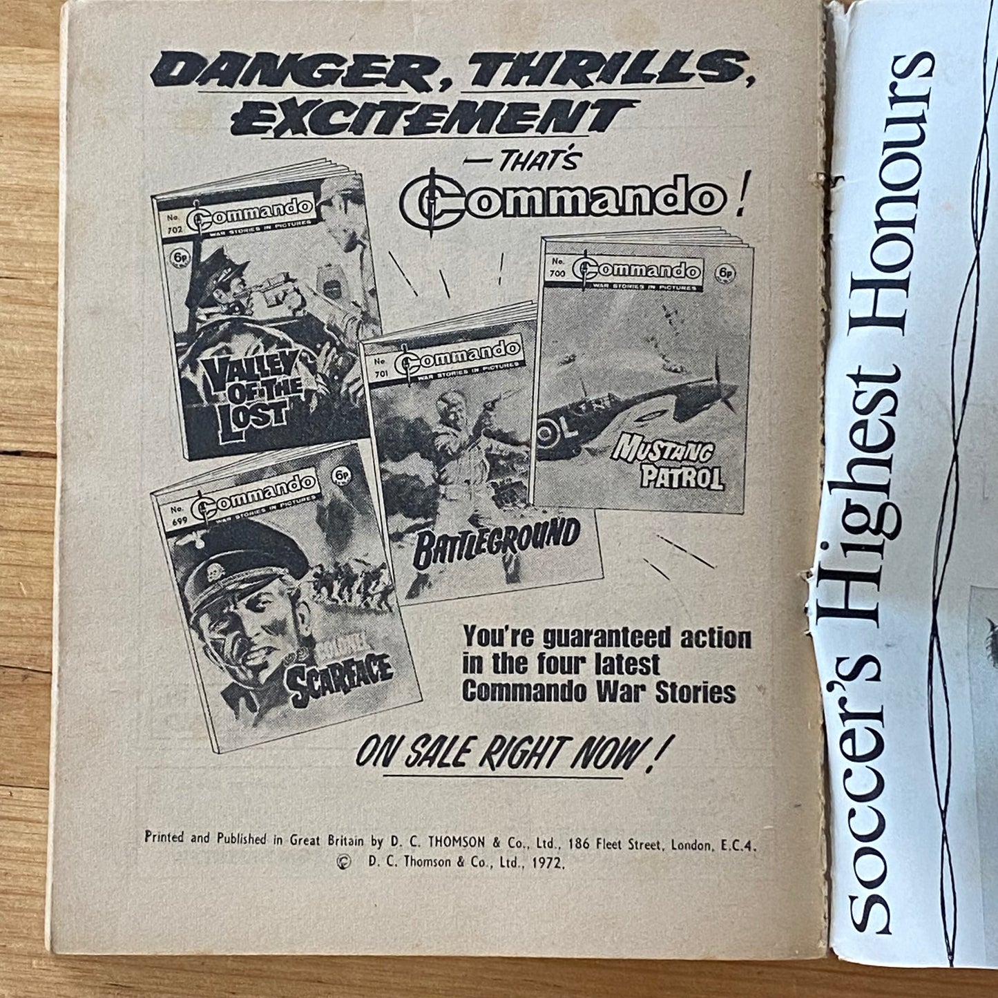 Commando War Comic #700 Mustang Patrol 1972