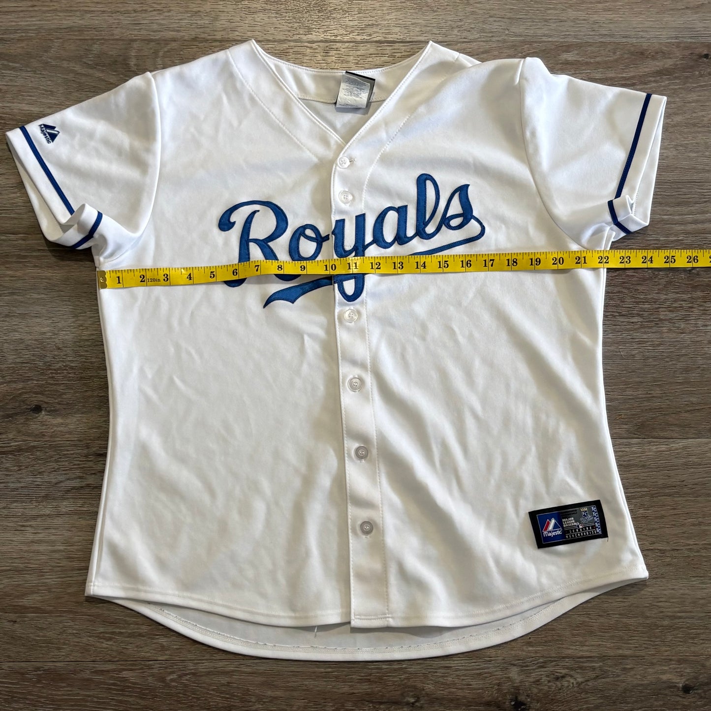Kansas City Royals Baseball Shirt White Women's Size XL