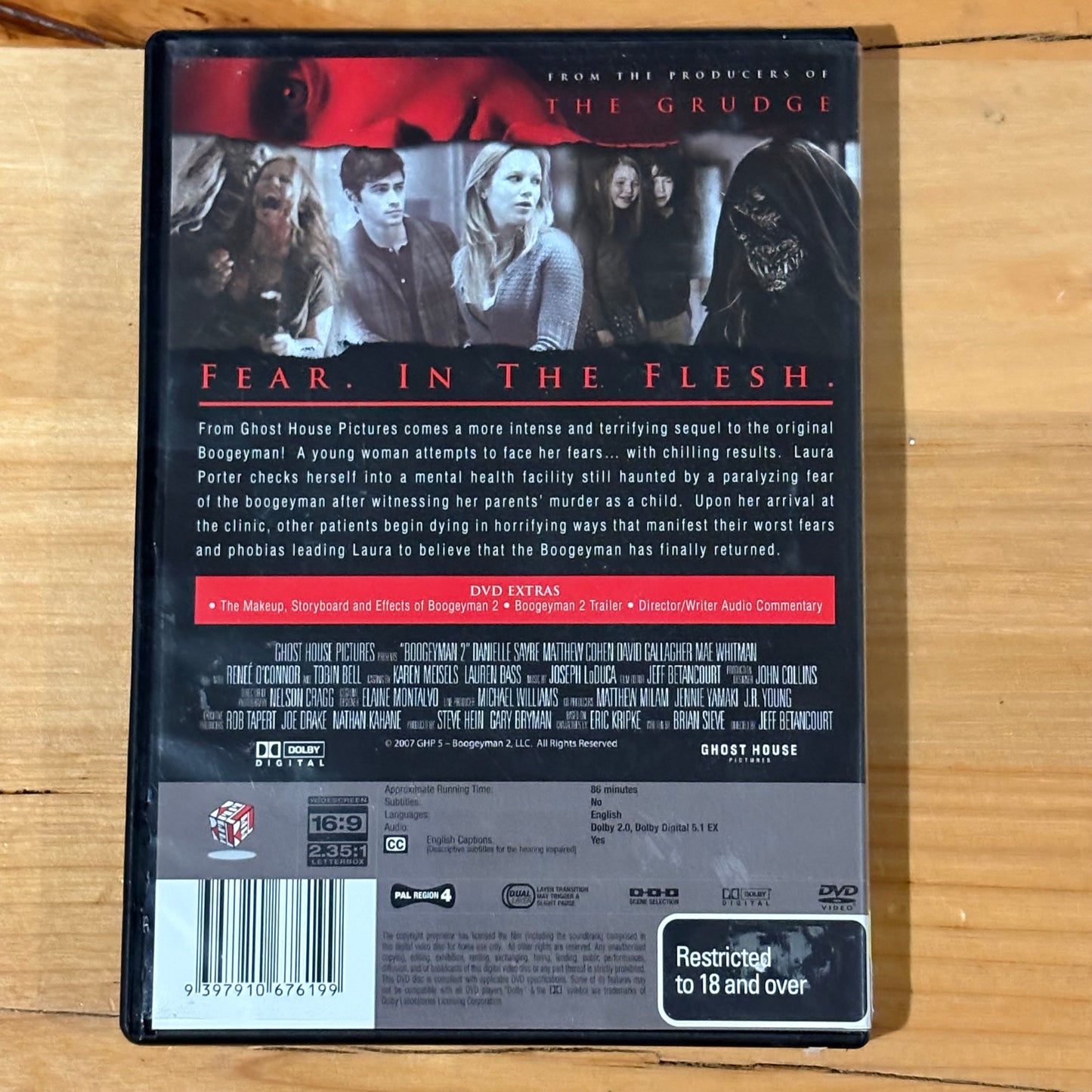 Boogeyman 2 Fear In The Flesh DVD Horror With Extras PAL 4 VGC