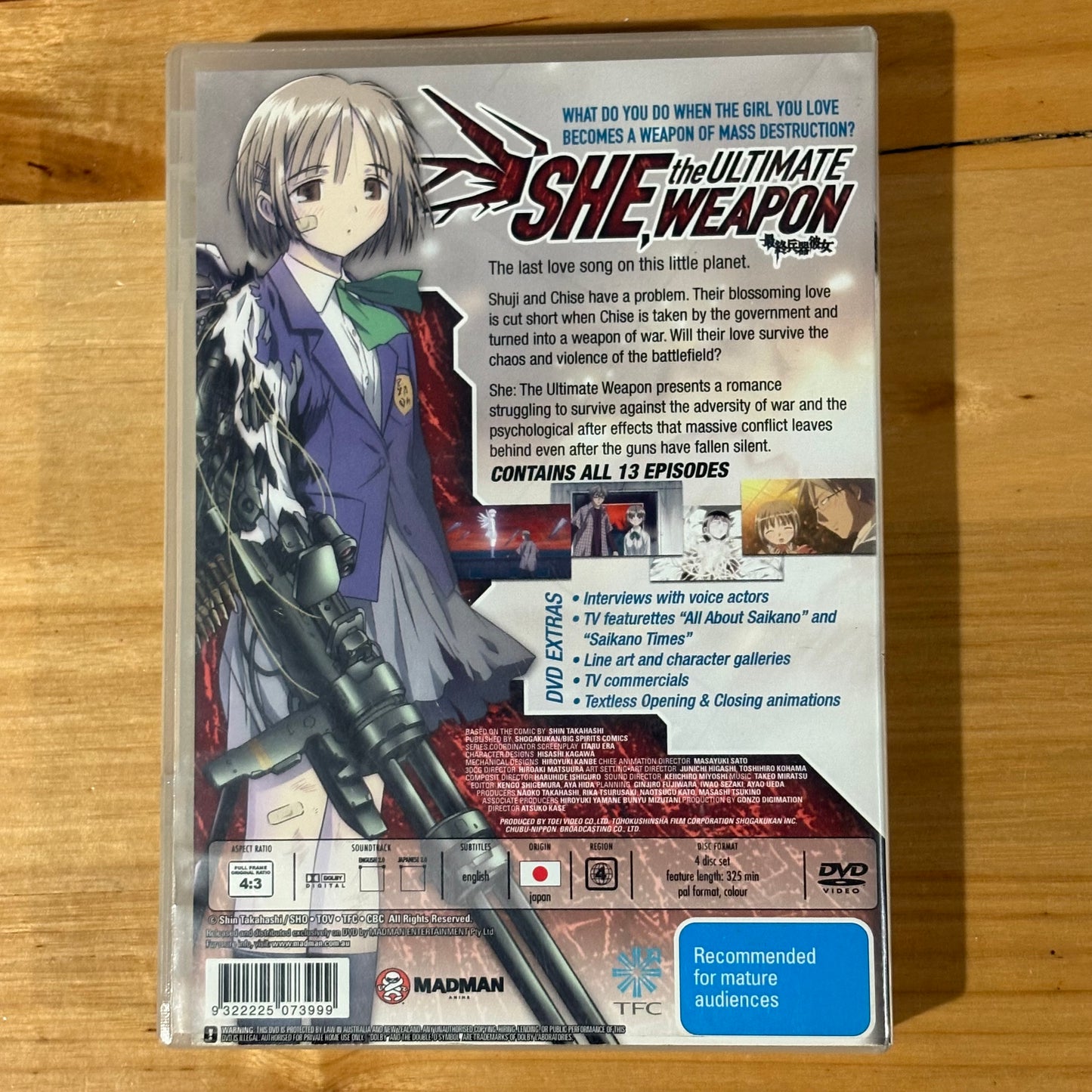 She, The Ultimate Weapon Complete Collection Anime DVD 4-Disc PAL 4 VGC