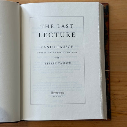 The Last Lecture by Randy Pausch Hardcover 2008 VGC