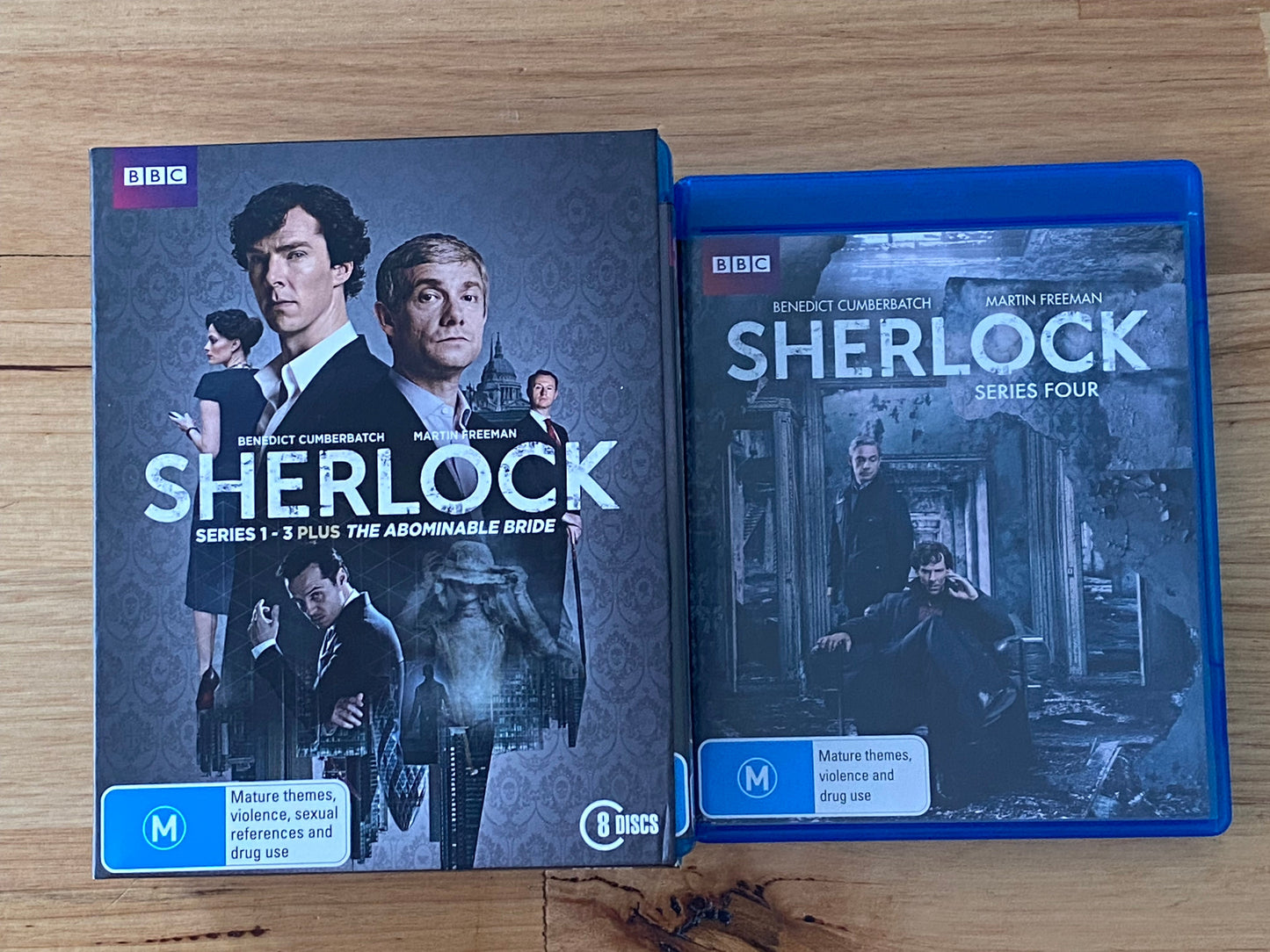 Sherlock Blu-ray Complete Set Series 1-4 BBC Drama Abominable Bride Region B VGC