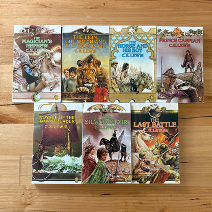 Narnia Series by C.S.Lewis Books 1 to 7 Complete Paperback Vintage GD