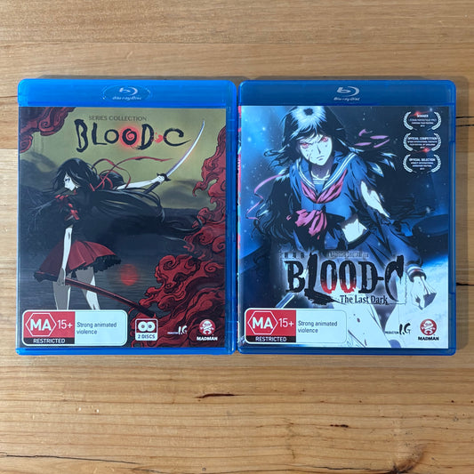 Blood-C Series Collection Limited Edition & Blood The Last Dark Anime Blu-ray Region B VGC