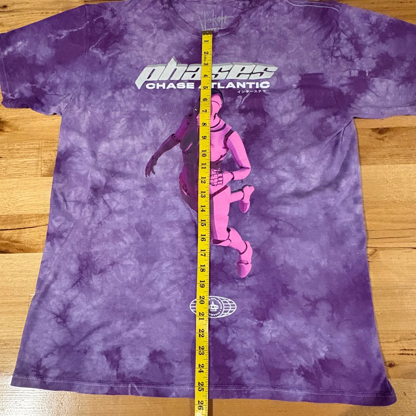 Phases Chase Atlantic T-Shirt Purple Tie Die Print Cotton Size L