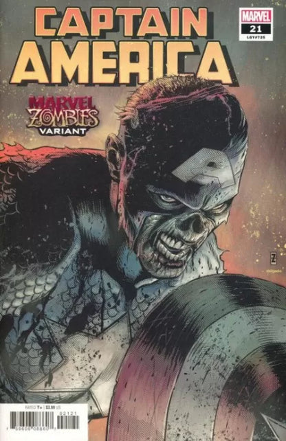 Captain America (2018) #21 Patrick Zircher Marvel Zombies Variant