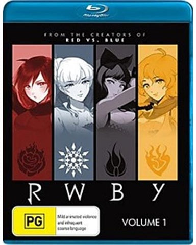 RWBY Volume 1, Blu-ray, NTSC, VGC