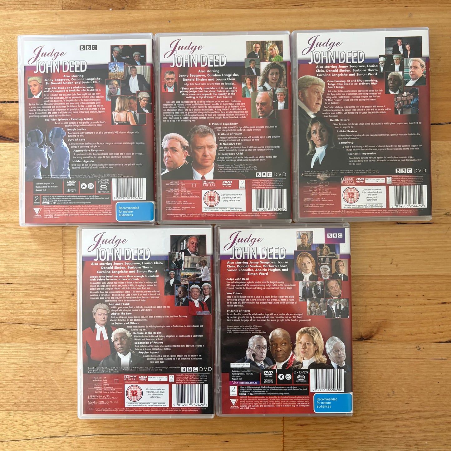 Judge John Deed DVD Series 1-5 BBC Legal Drama Martin Shaw PAL 4 VGC