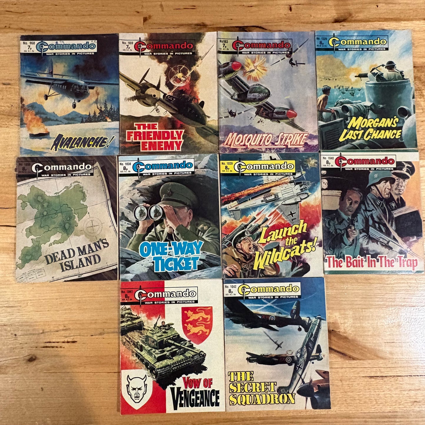 Commando War Comics x 10 Bundle Printed 1975 to 1976 DC Thomson 043
