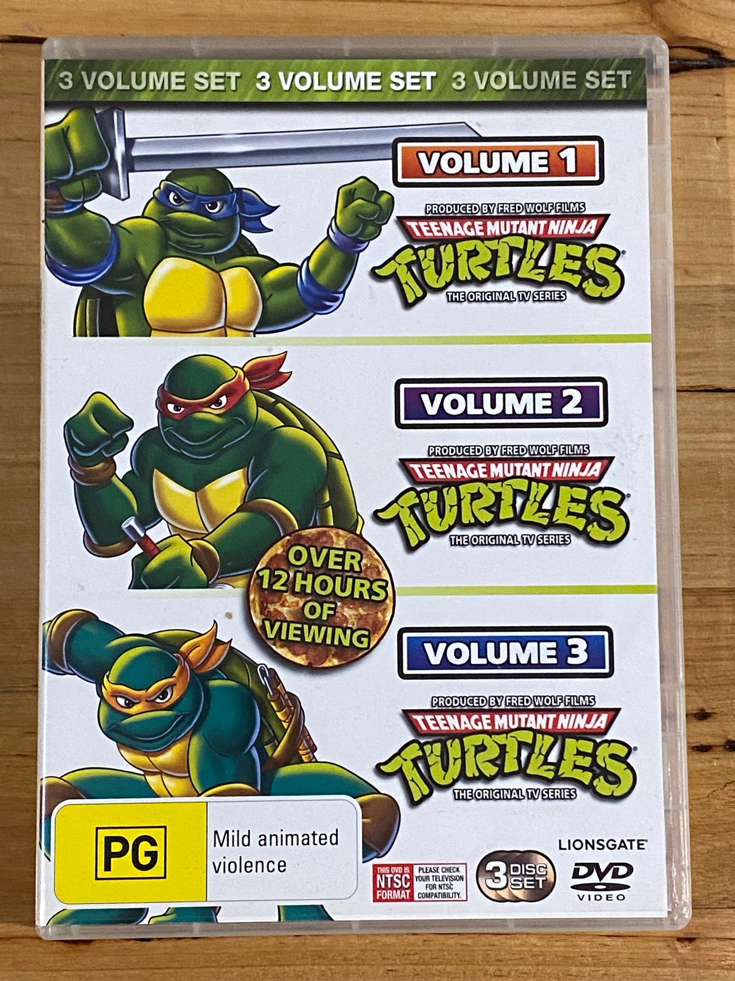 Teenage Mutant Ninja Turtles Volume 1-6 DVD 3-Disc Sets PAL 4 VGC