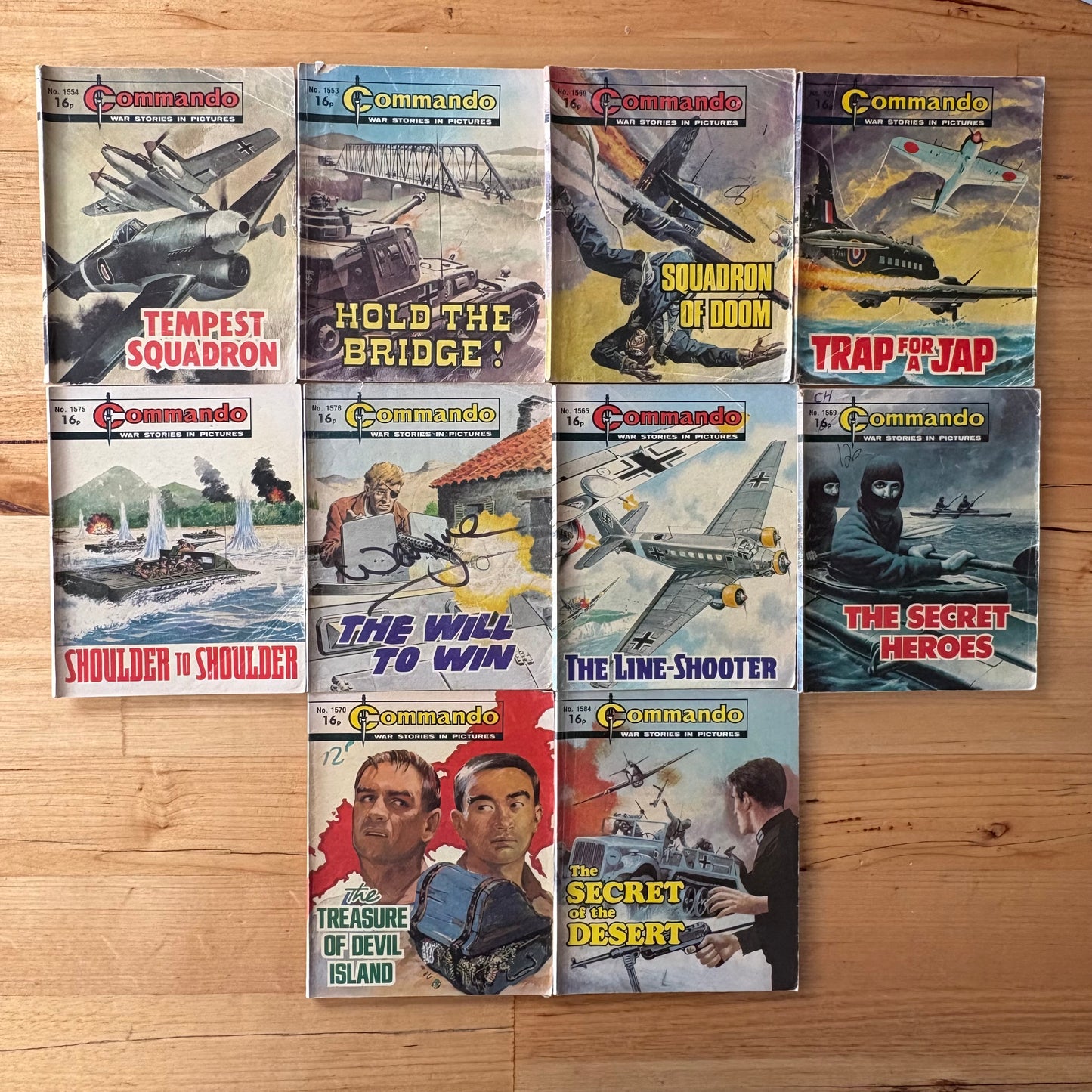 Commando War Comics x 10 Bundle All Published 1981 DC Thomson GD