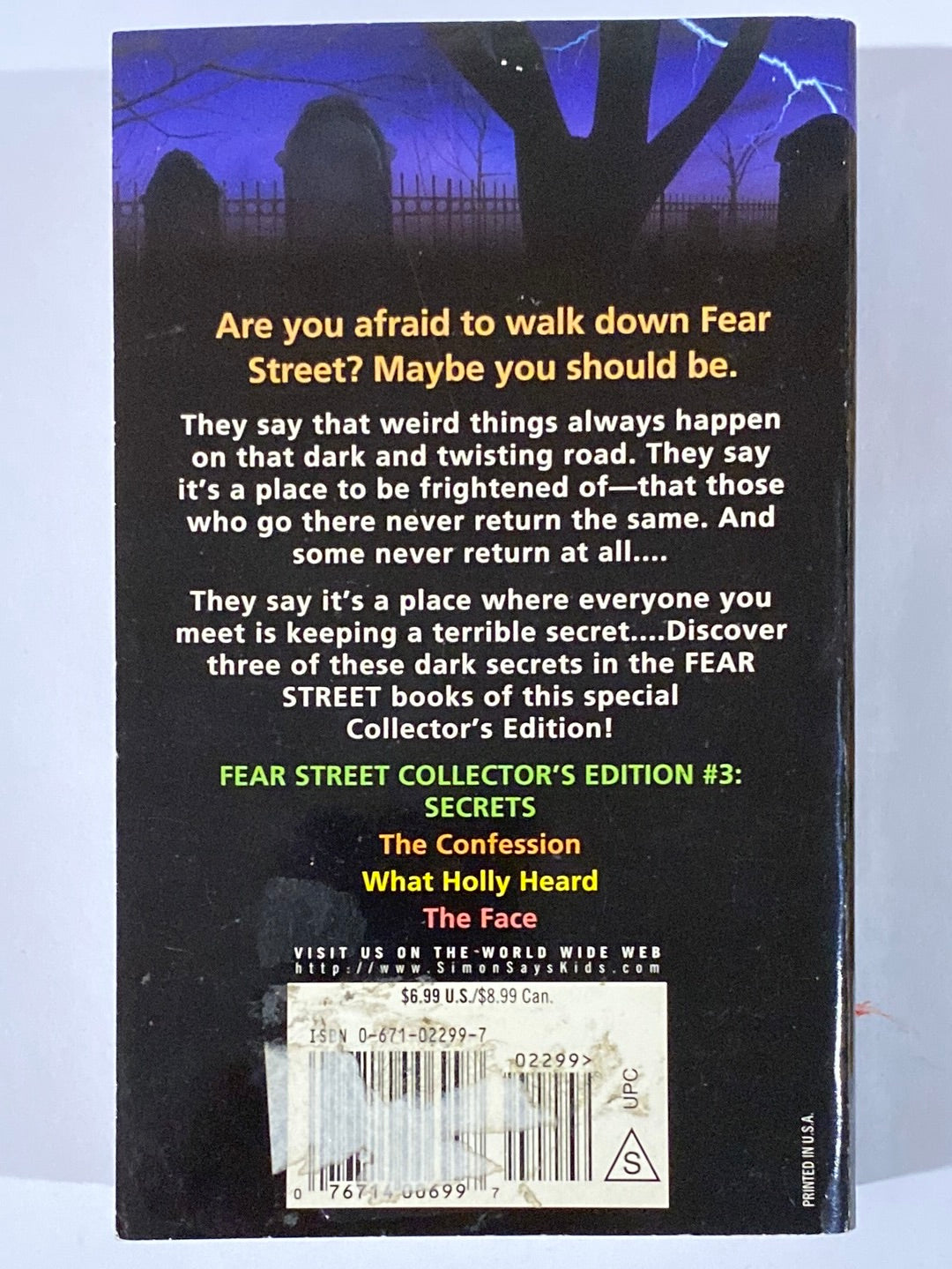 R.L. Stine Fear Street Collector's Edition #2 - #6 1998 Paperback Good Condition