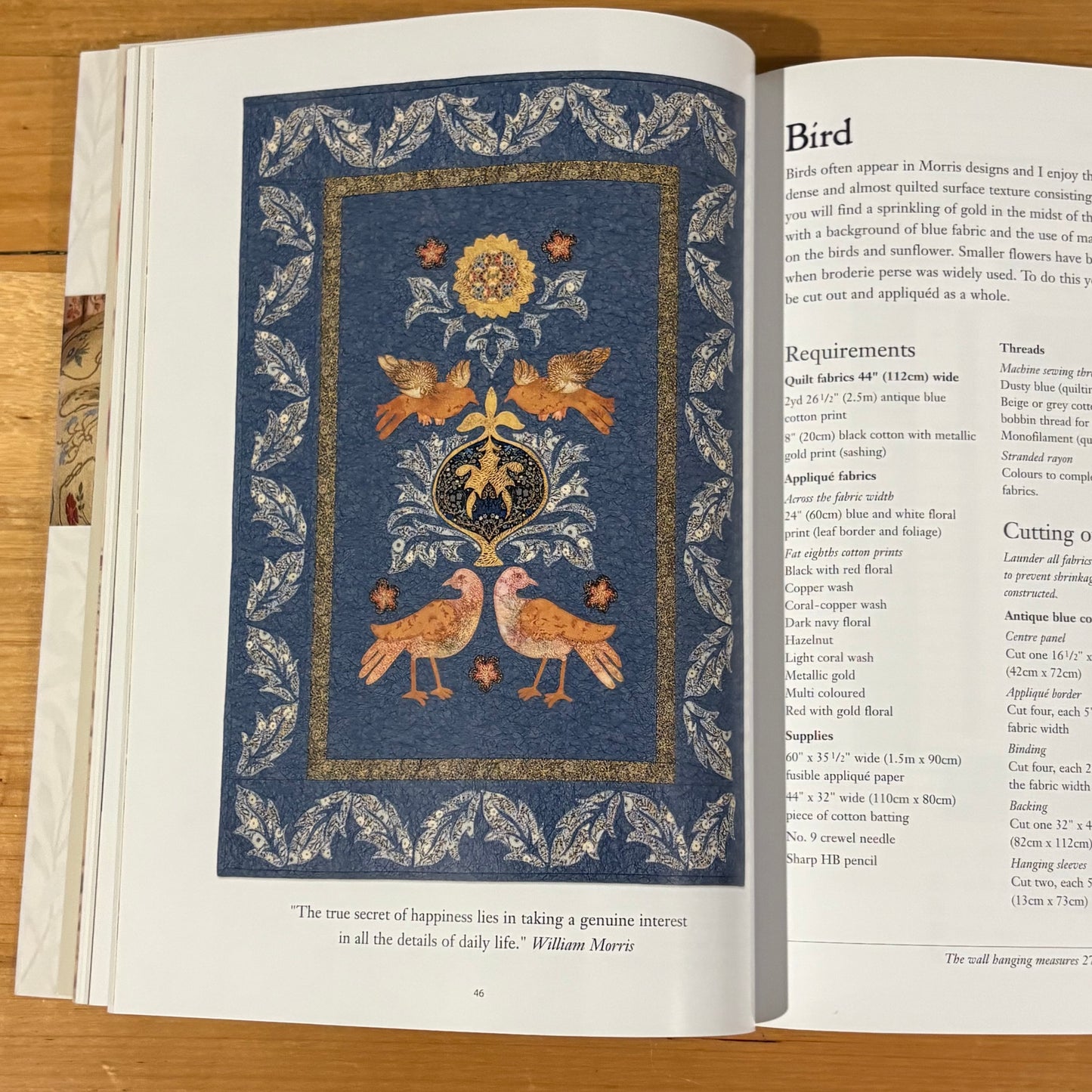 William Morris in Appliqué by Michele Hill Softcover Book 2009 GD