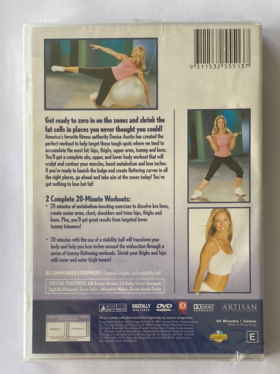 Denise Austen Shrink your Female Fat Zones DVD PAL 4 Brand New Sealed