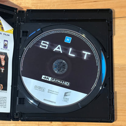 Salt 4K Ultra HD DVD Blu-ray Angelina Jolie 2-Disc Set VGC
