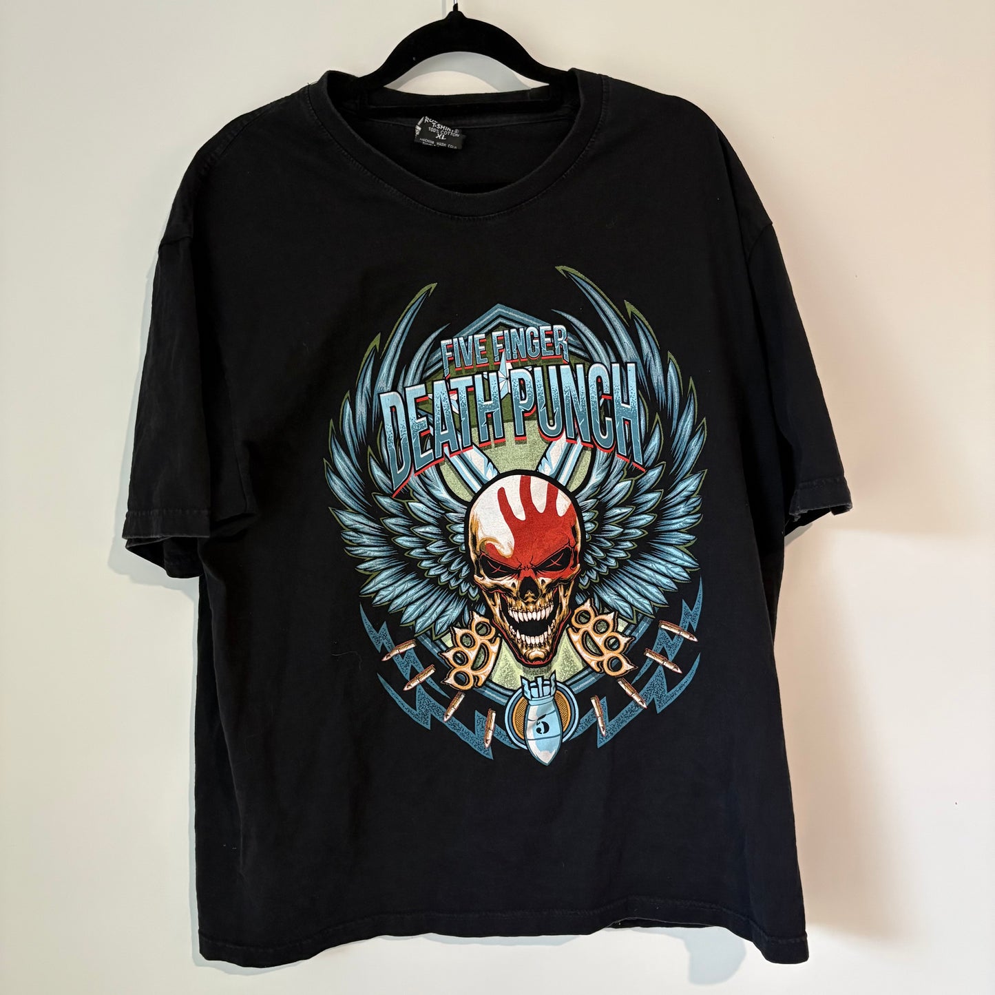 Five Finger Death Punch - 3XL, 4XL, 5XL Locked and Loaded Black Shirt - 100% Off