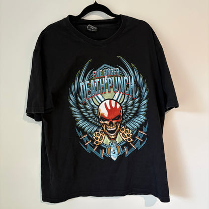 Five Finger Death Punch - 3XL, 4XL, 5XL Locked and Loaded Black Shirt - 100% Off