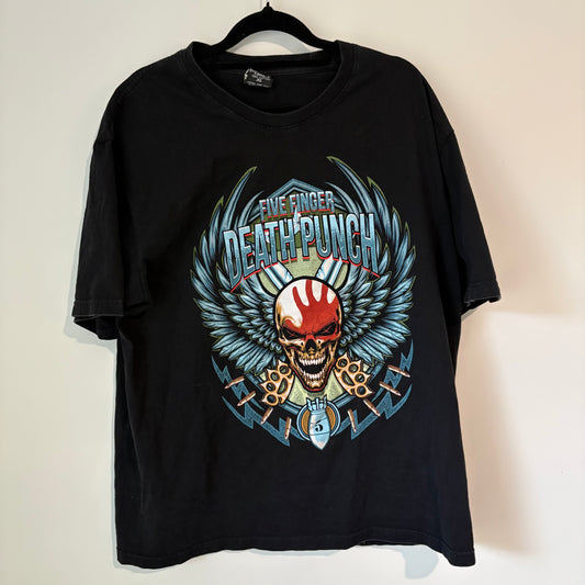 Five Finger Death Punch - 3XL, 4XL, 5XL Locked and Loaded Black Shirt - 100% Off