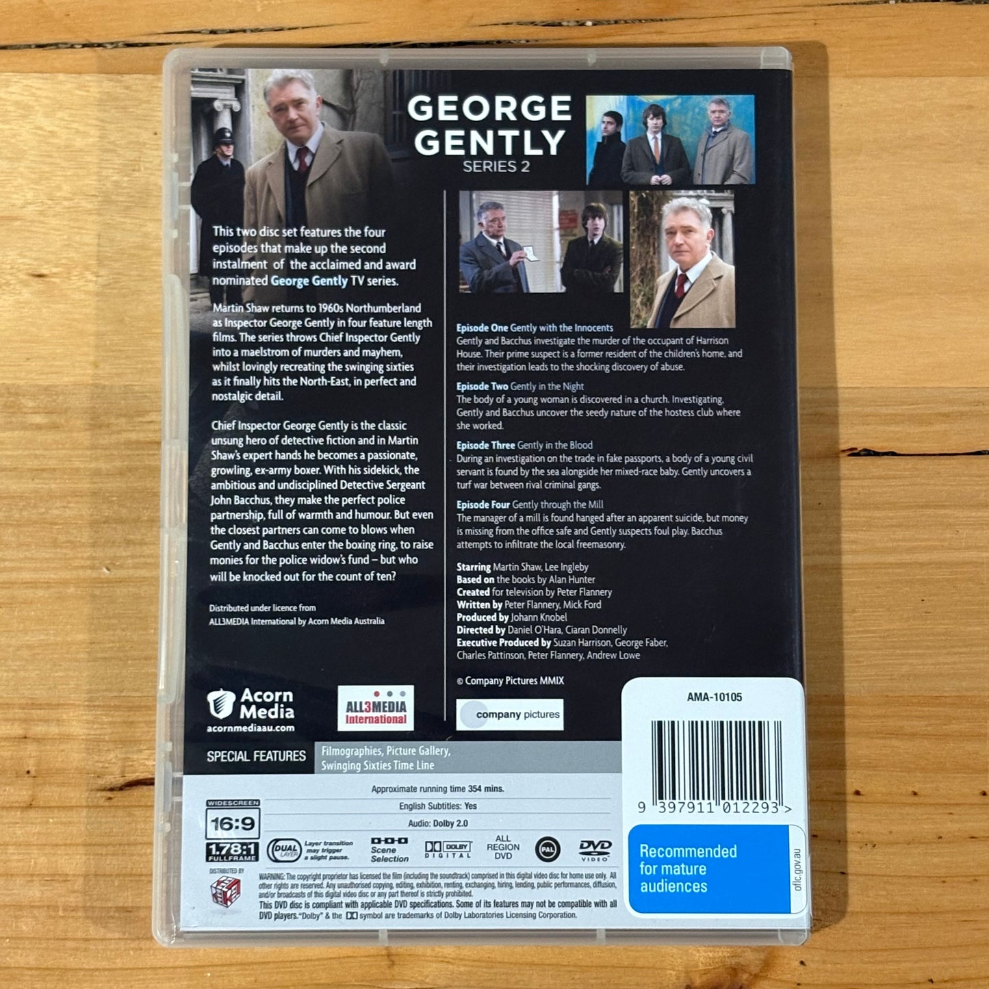 George Gently Series 1-4 + 6 DVD British Detective Drama PAL 4 VGC