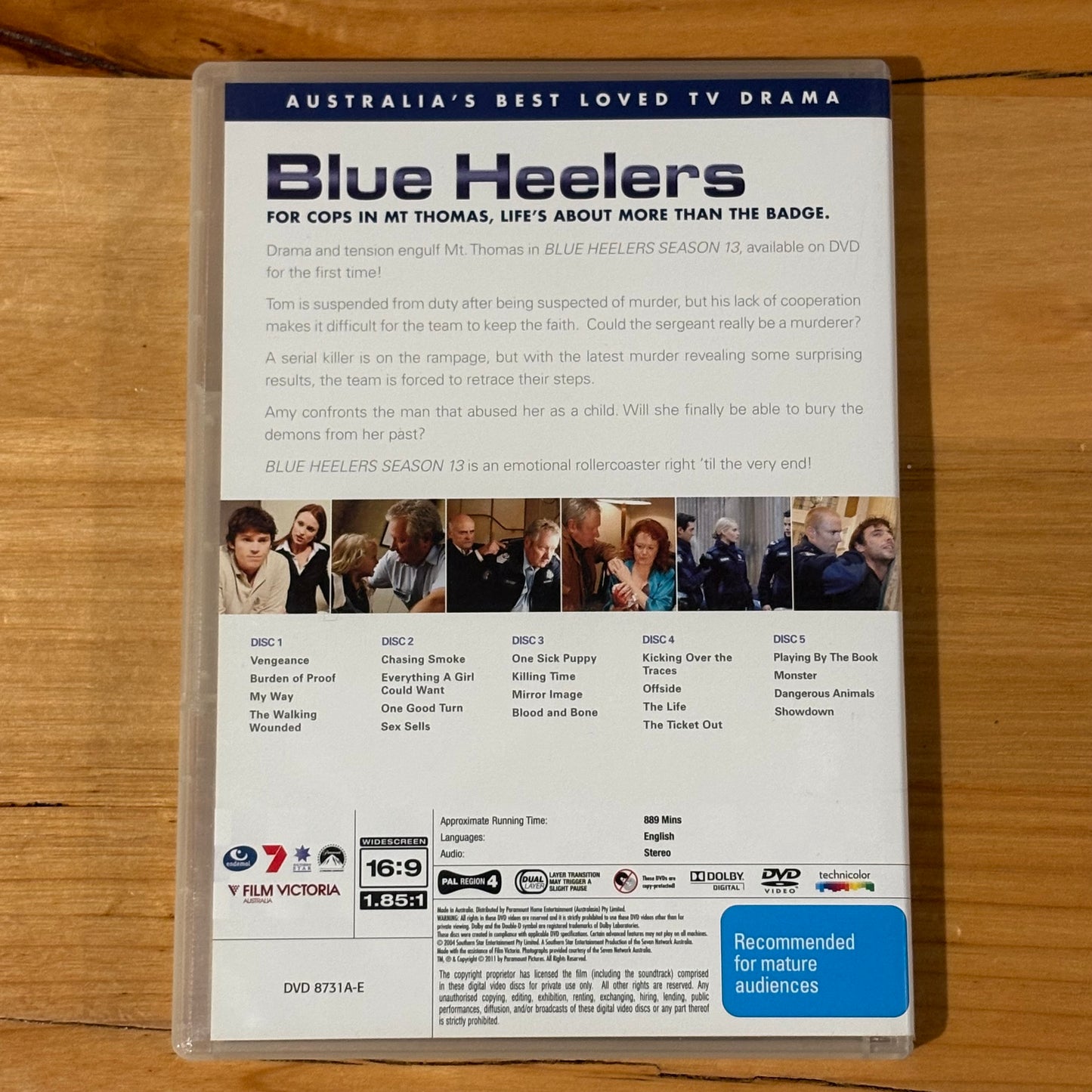 Blue Heelers Seasons 10-14 DVD Classic Australian Police Drama PAL 4 VGC