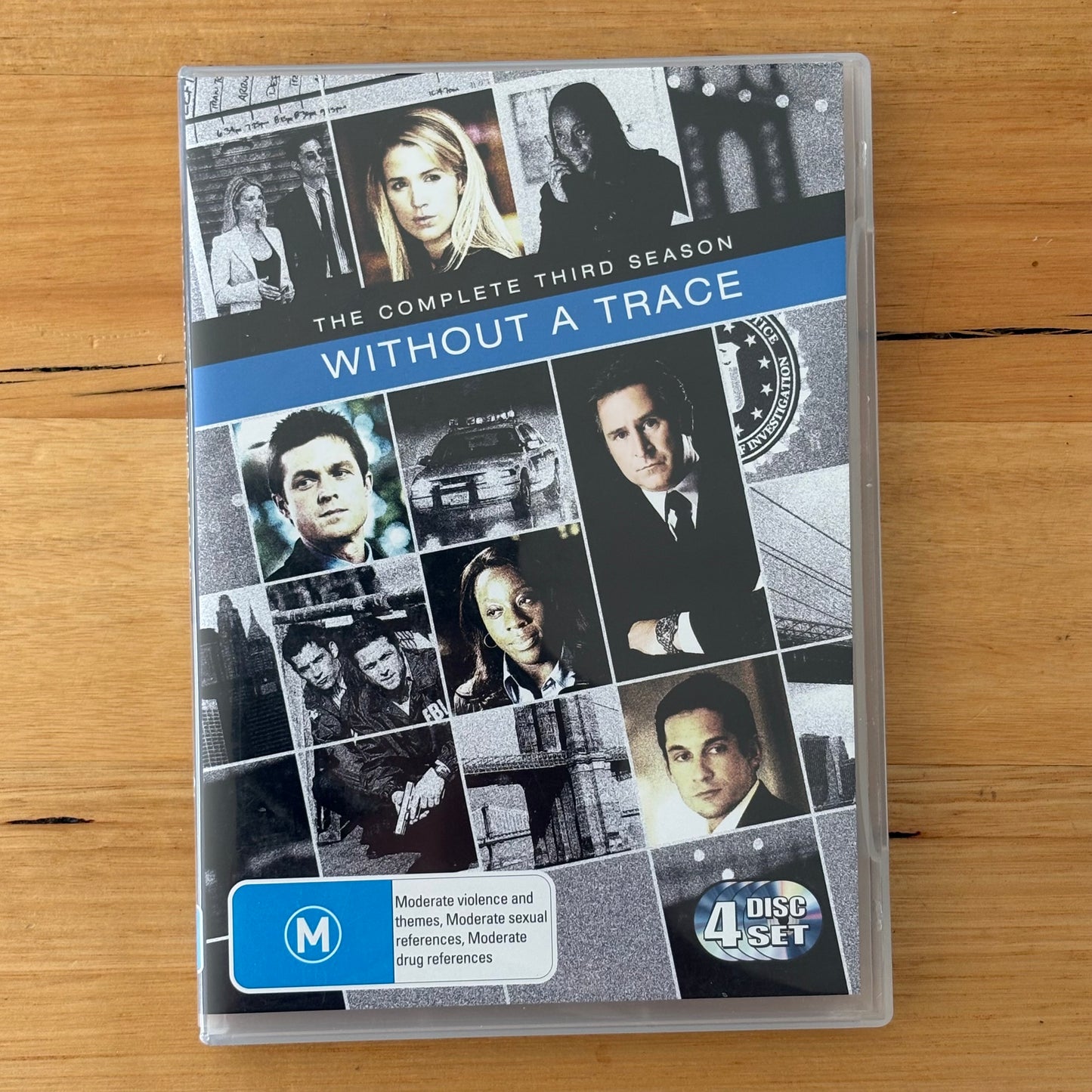Without A Trace Series 1-3 & 5 DVD 4-Disc PAL 4 - 1 and 2 are New Sealed