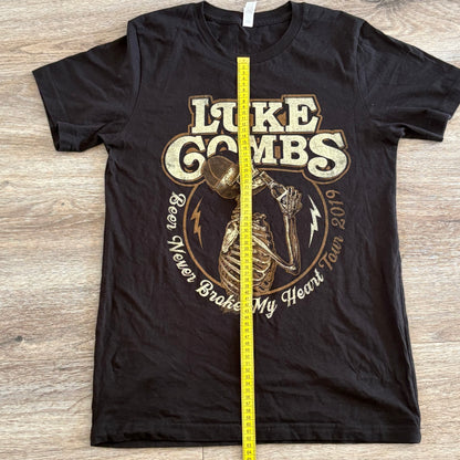 Luke Combs Beer Never Broke My Heart 2019 Tour T-Shirt Black Size M