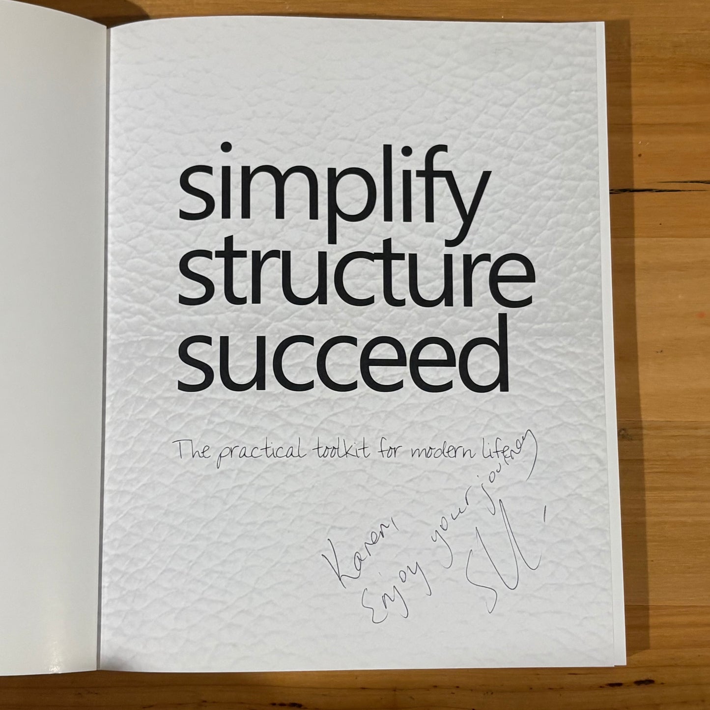 Simplify Structure Succeed by Shannah Kennedy SIGNED Paperback 2014 GD