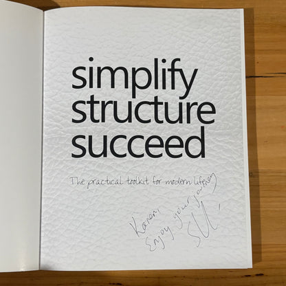 Simplify Structure Succeed by Shannah Kennedy SIGNED Paperback 2014 GD