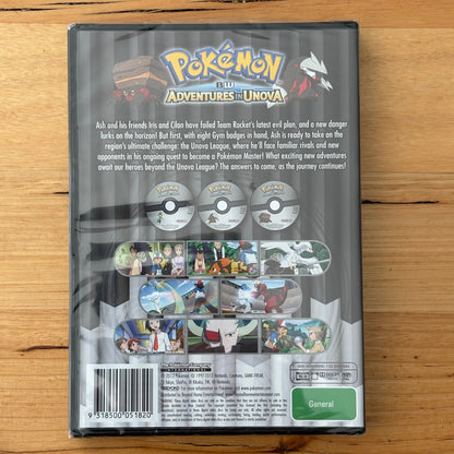 Pokémon Black and White Adventures in Unova Collection 2 DVD PAL 4 New Sealed