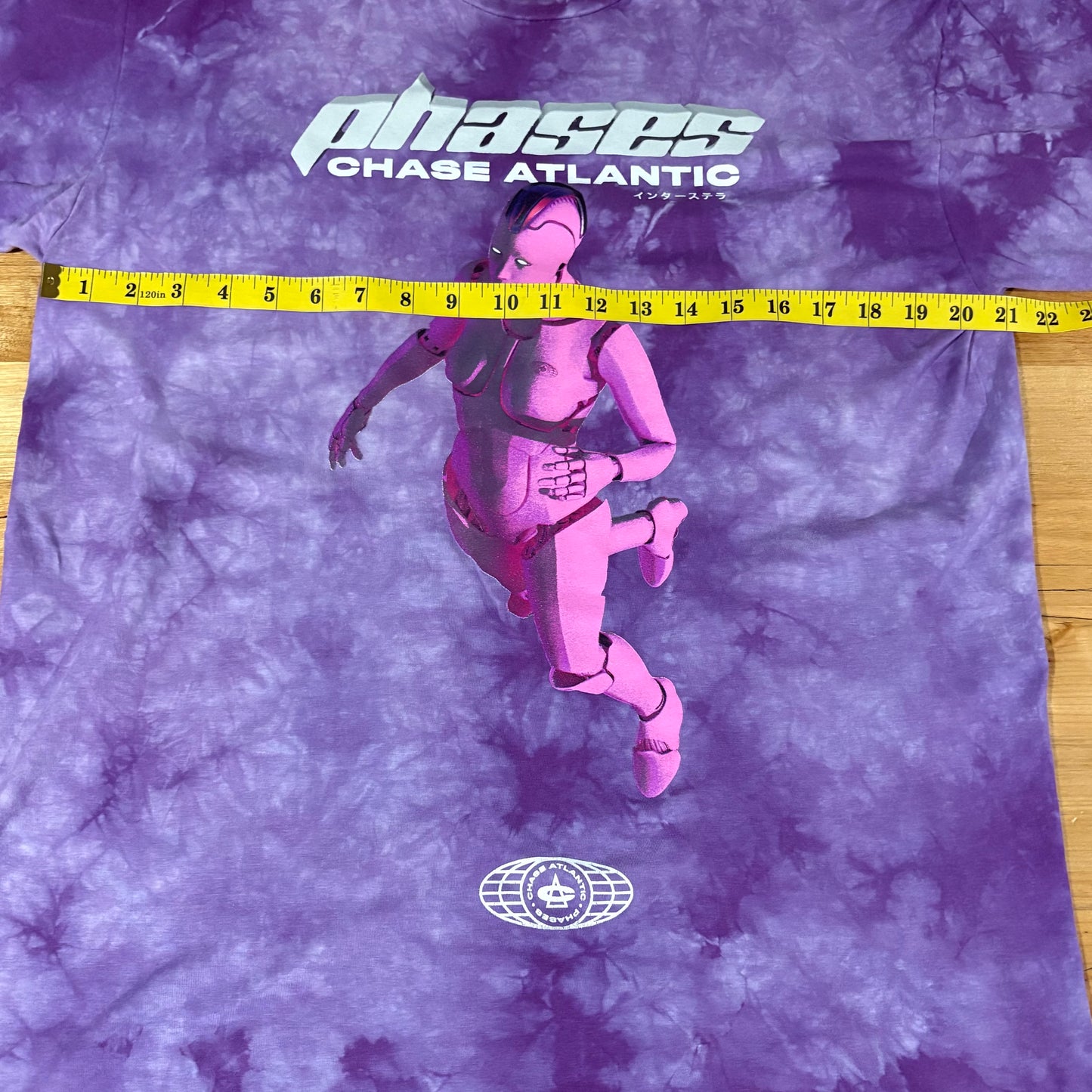 Phases Chase Atlantic T-Shirt Purple Tie Die Print Cotton Size L