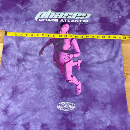 Phases Chase Atlantic T-Shirt Purple Tie Die Print Cotton Size L