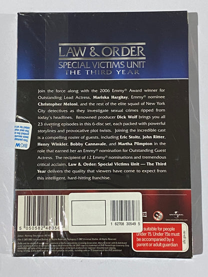 Law & Order SVU The Third Year DVD 6-Disc Set PAL 2,4,5 New Sealed