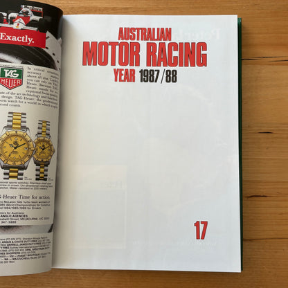 Australian Motor Racing Year 1987/88 Hardcover Book GD
