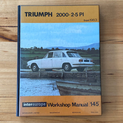 Triumph 2000 2.5 PL InterEurope Workshop Manual Car Repair 1972 GD