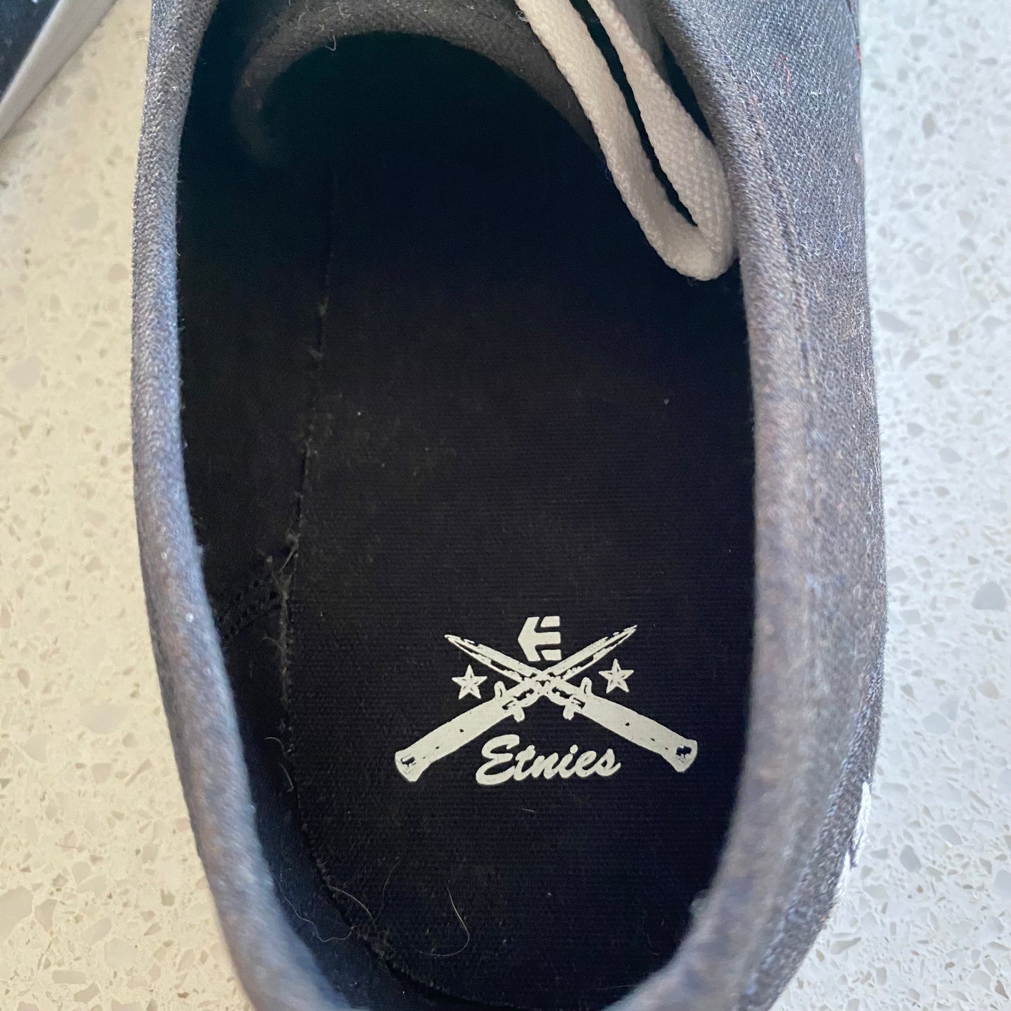 Etnies Brigade SMU Skate Shoes Black Mens US Size 12 Very Good Condition