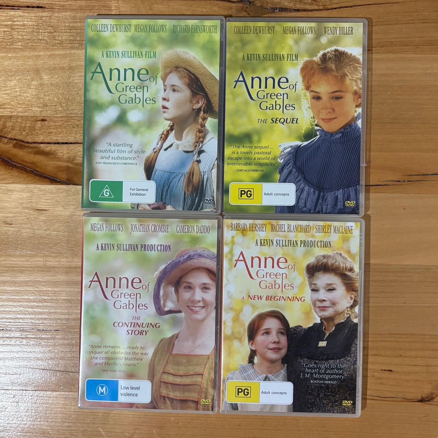 Anne of Green Gables 4 DVD Set Complete Classic TV PAL 4 VGC