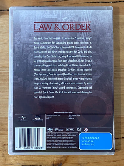 Law and Order Season 6 and 7 DVD 6-Disc Sets PAL 4 VGC