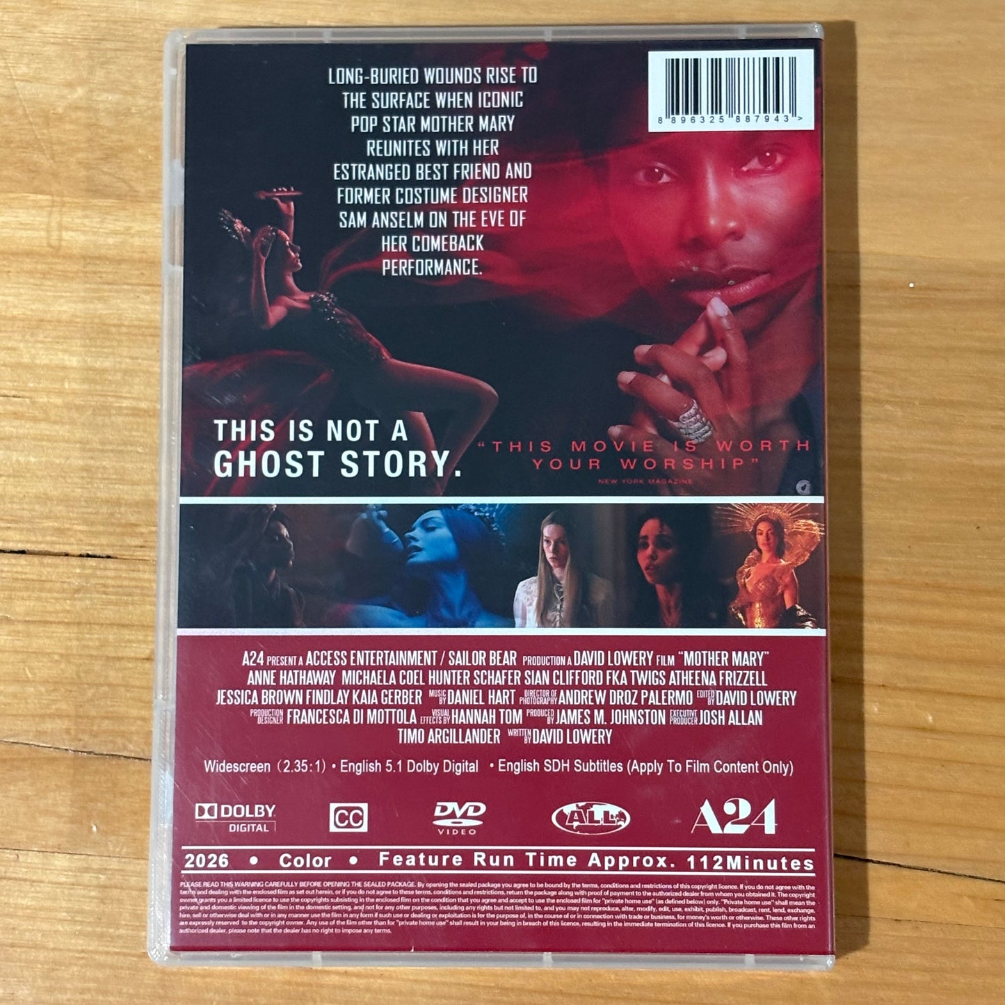 Mother Mary DVD Anne Hathaway Musical Drama PAL ALL VGC