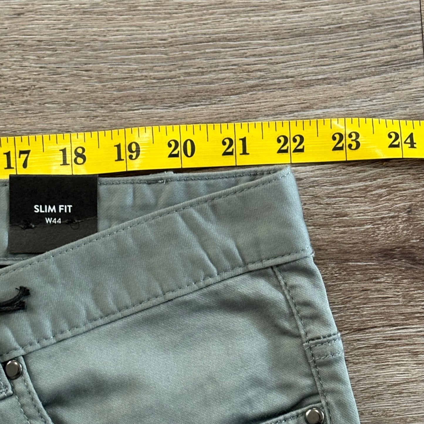 Tarocash Men’s Chinos Mid-Green Sz 44-inch Waist Stretch Zip Fly New With Tags