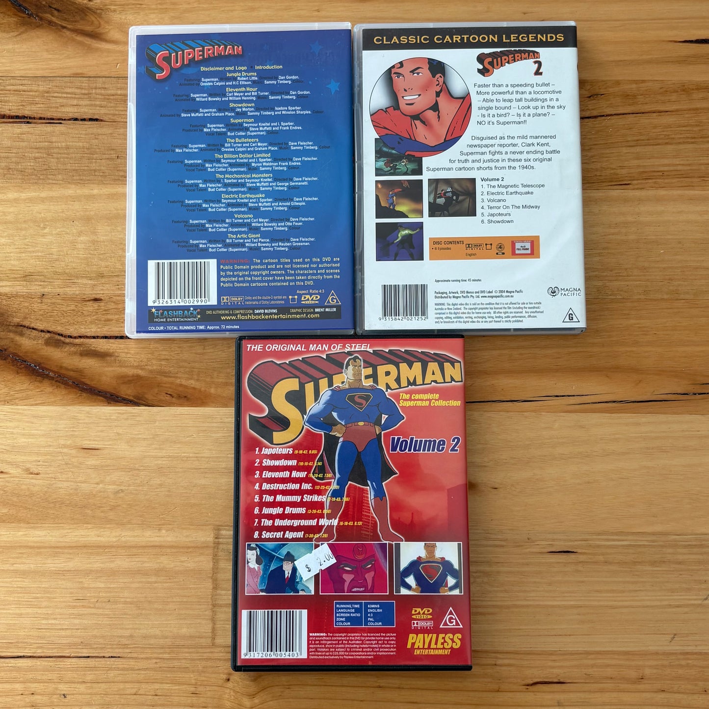 Superman Animated DVD Collection Man Of Steel Max Fleischer