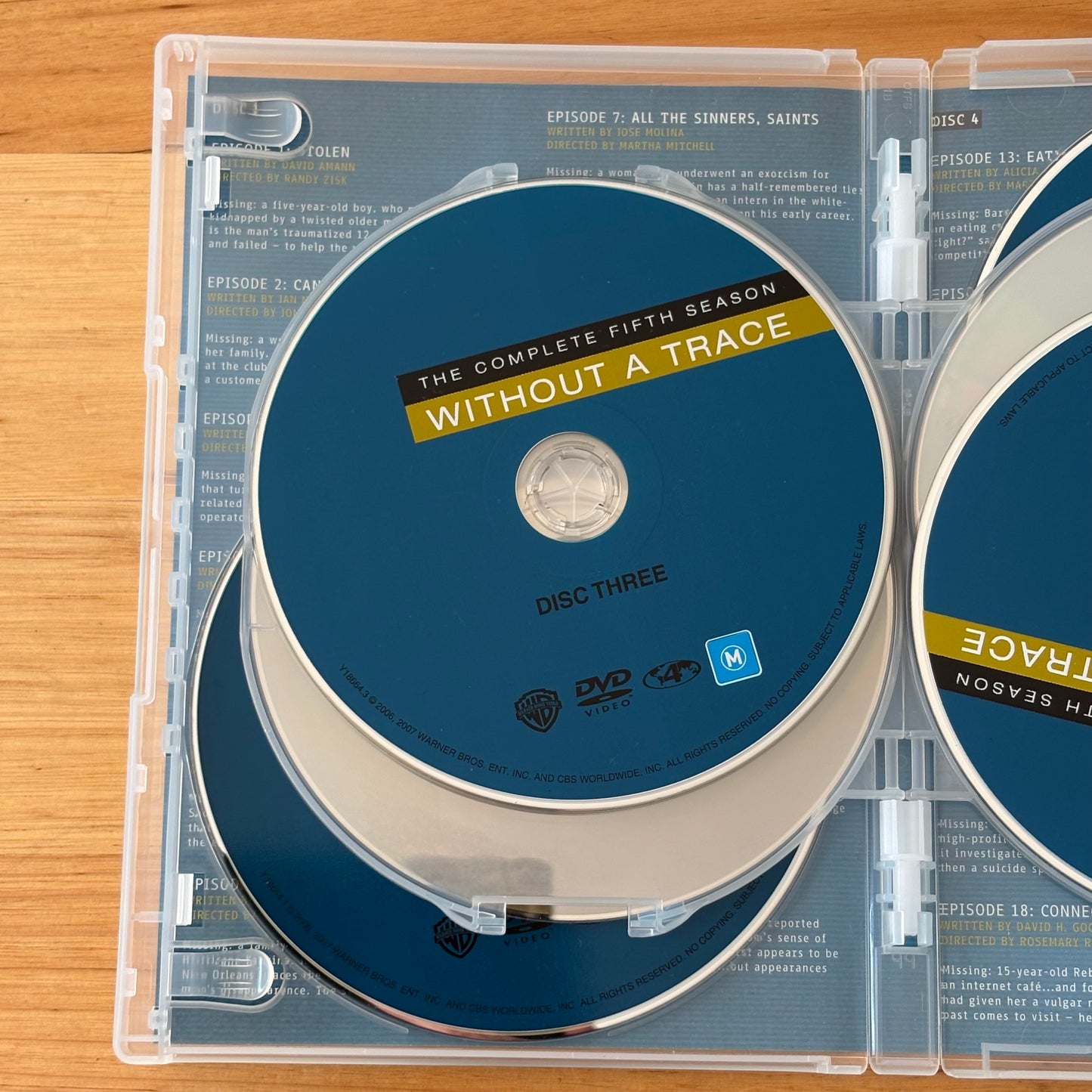 Without A Trace Series 1-3 & 5 DVD 4-Disc PAL 4 - 1 and 2 are New Sealed